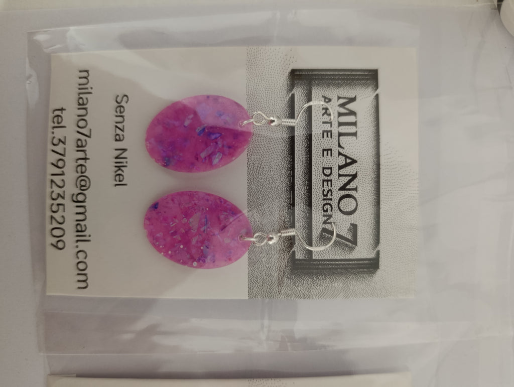 Orecchini in resina e argento 925 senza nikel