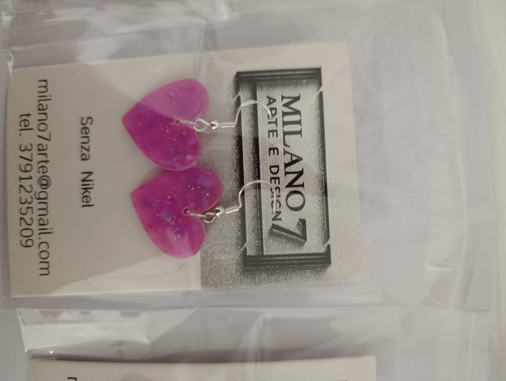 Orecchini in resina e argento 925 senza nikel