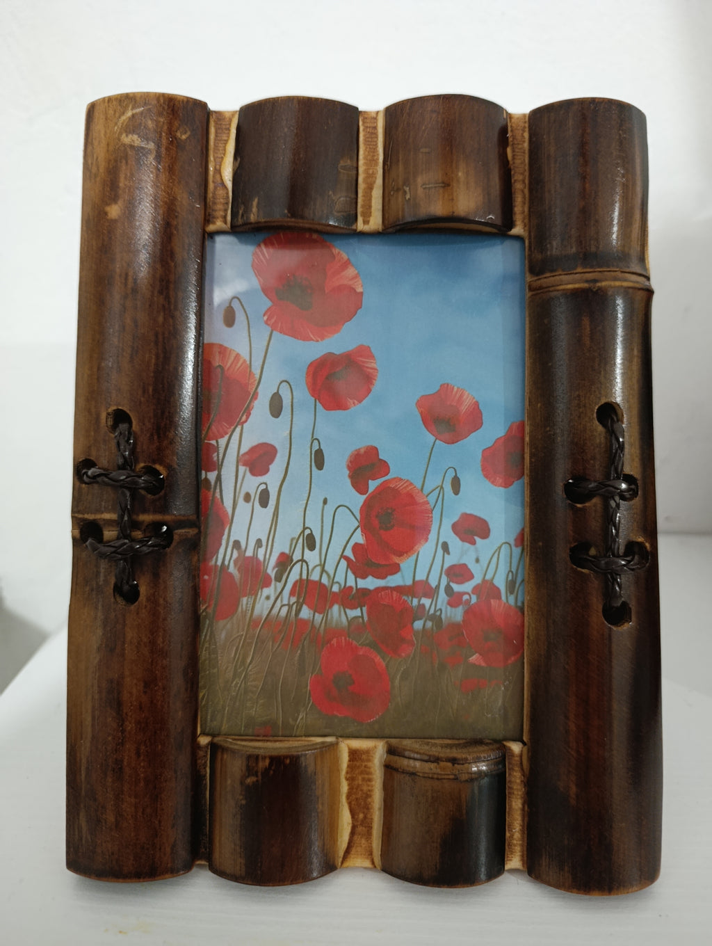 Cornice portafoto in bambú naturale , per foto 10x15.