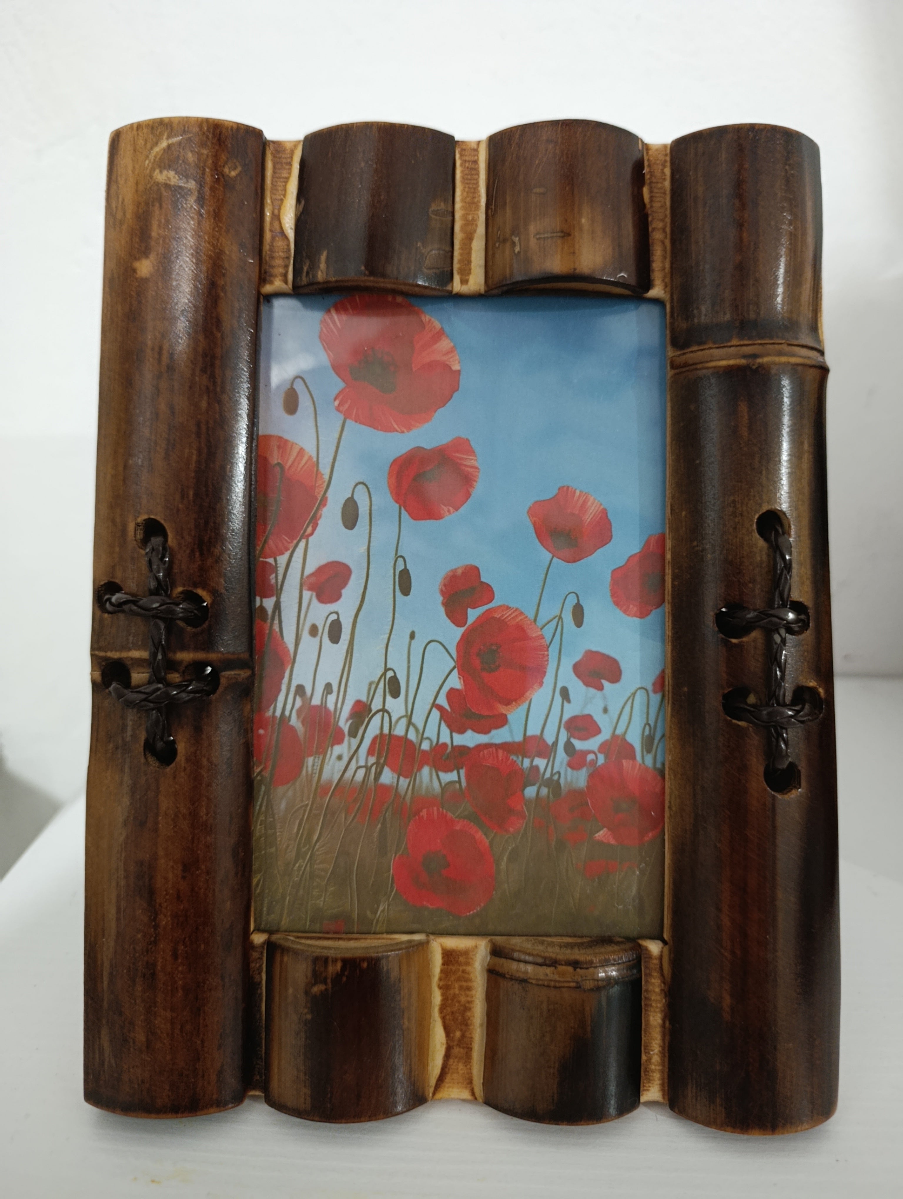 Cornice portafoto in bambú naturale , per foto 10x15.