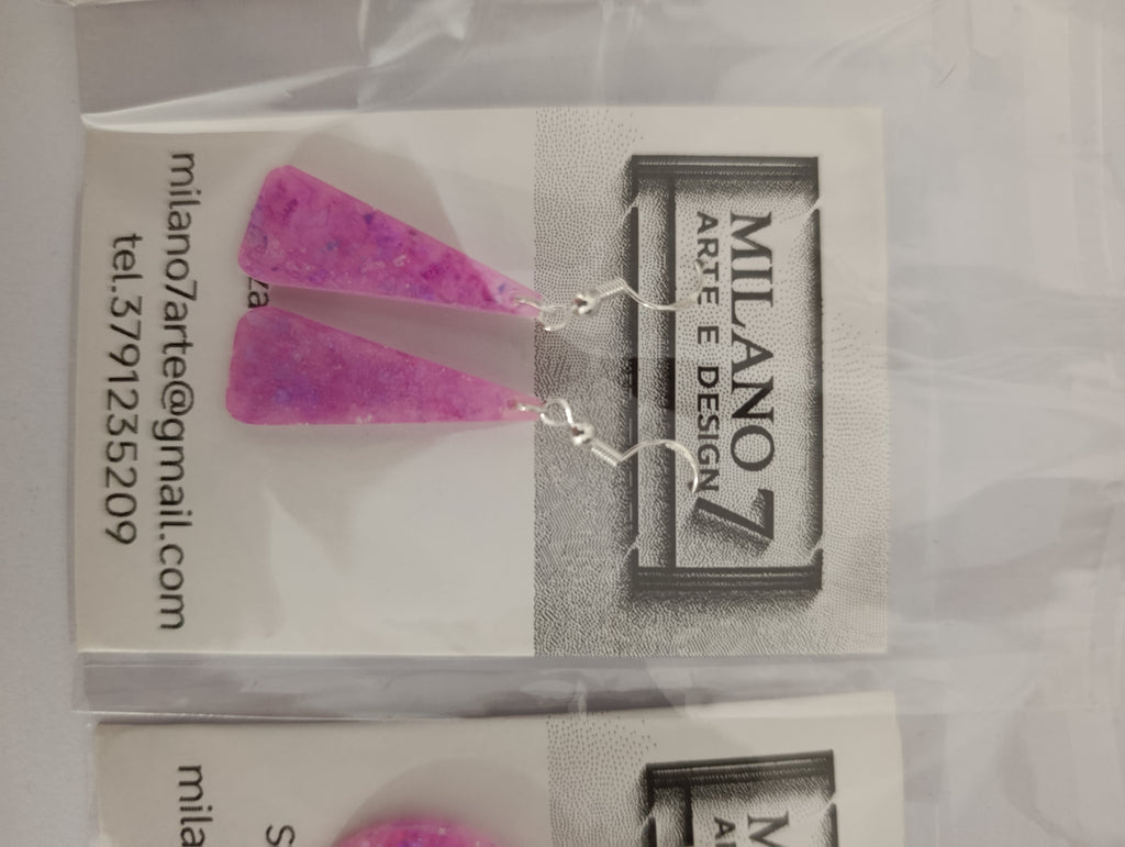 Orecchini in resina e argento 925 senza nikel