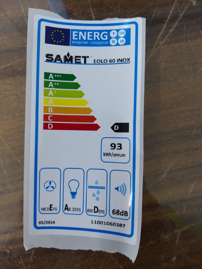 Samet Cappa a piramide Eolo 60 inox 60 cm