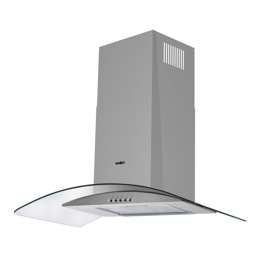 Samet Cappa WETH 90 inox da parete 90 cm cupolino in vetro