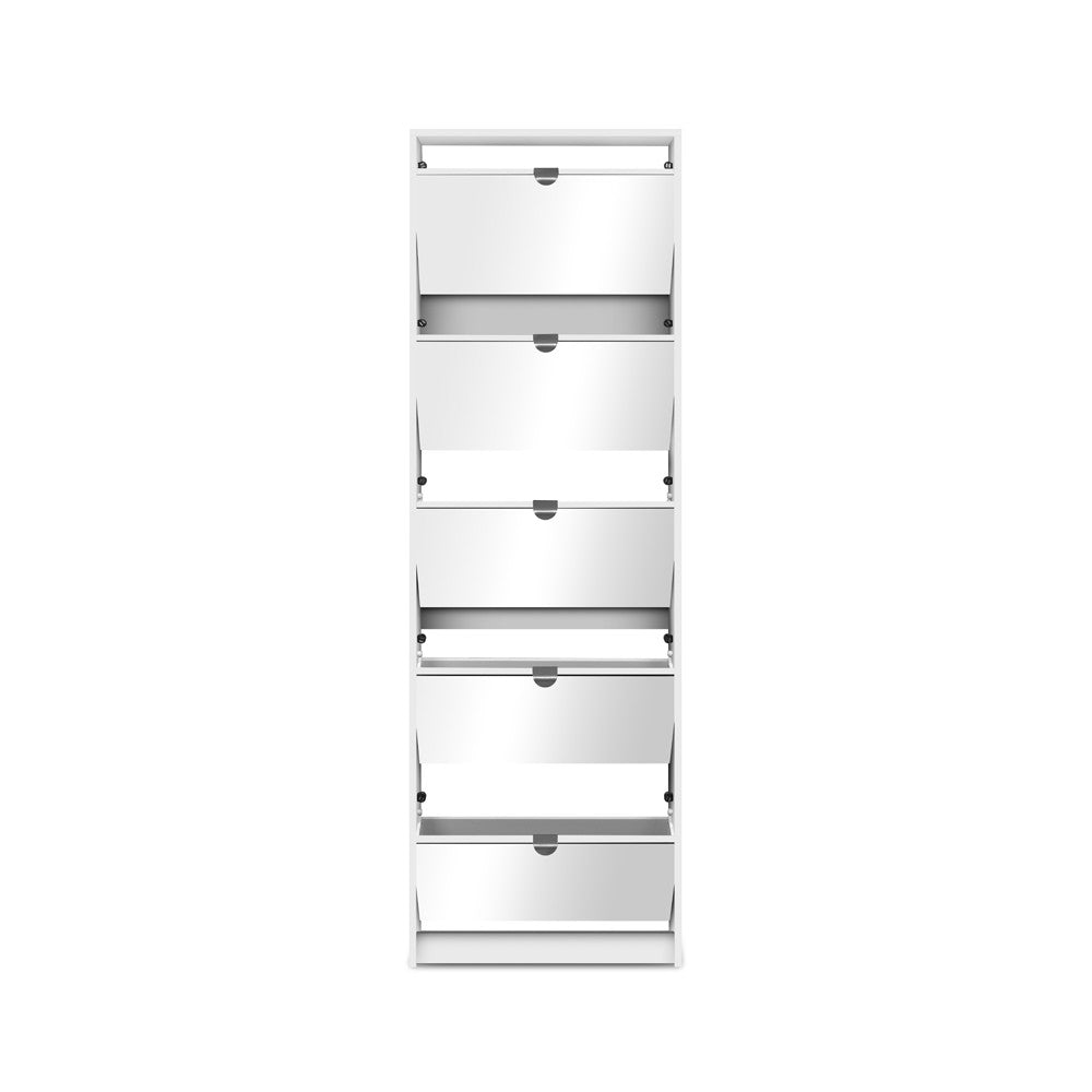 Scarpiera Koblenz 5 ante con specchio Koblenz bianco