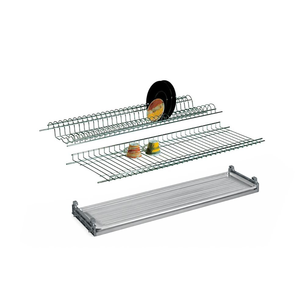 Scolapiatti incasso pensili da 80 cm. con telaio in alluminio regolabile