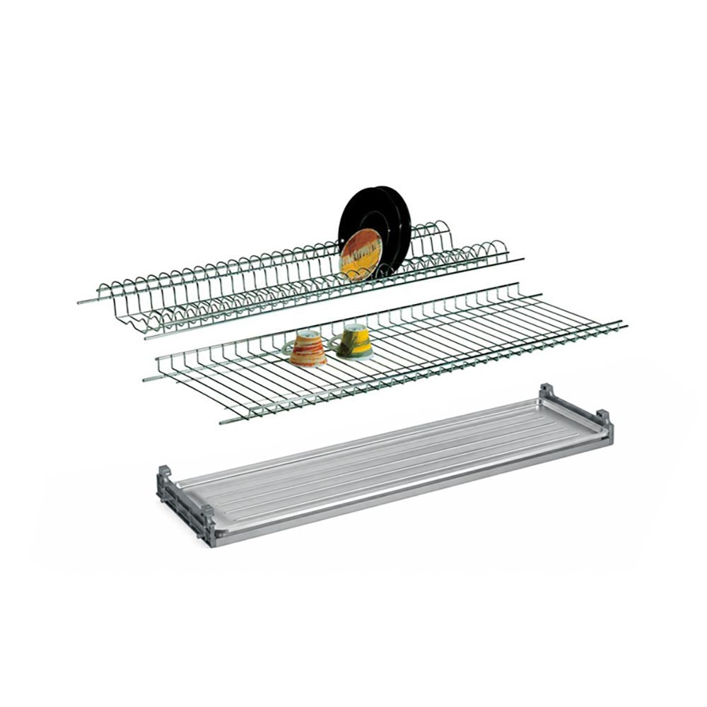 Scolapiatti incasso pensili da 90 cm. con telaio in alluminio regolabile