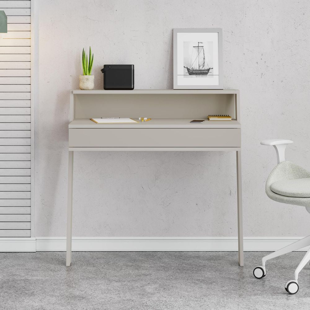 Scrivania da parete cashmere con cassetto Cowork 94 cm.