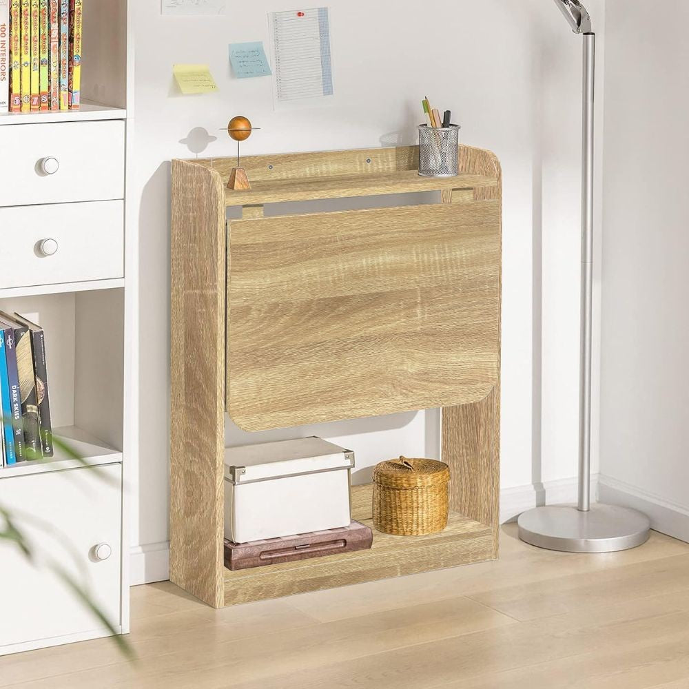 Scrivania tavolo pieghevole Plana colore rovere 64×56×H 82 cm