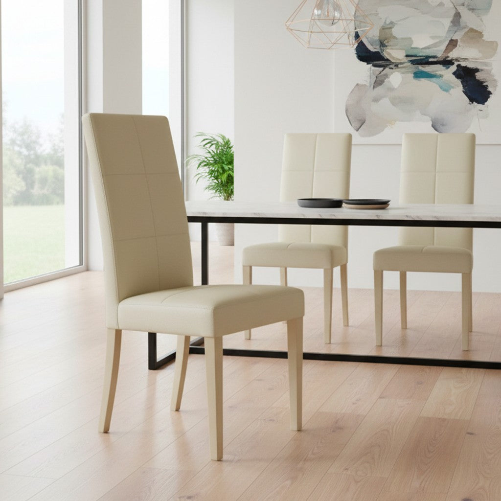 Sedia imbottita Giada standard colore beige set 2 pezzi