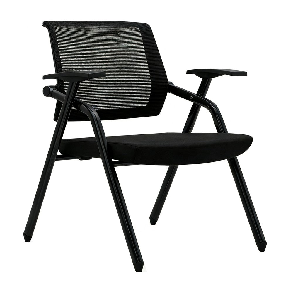 Sedia ufficio Fabula con gambe e schienale in rete colore nero