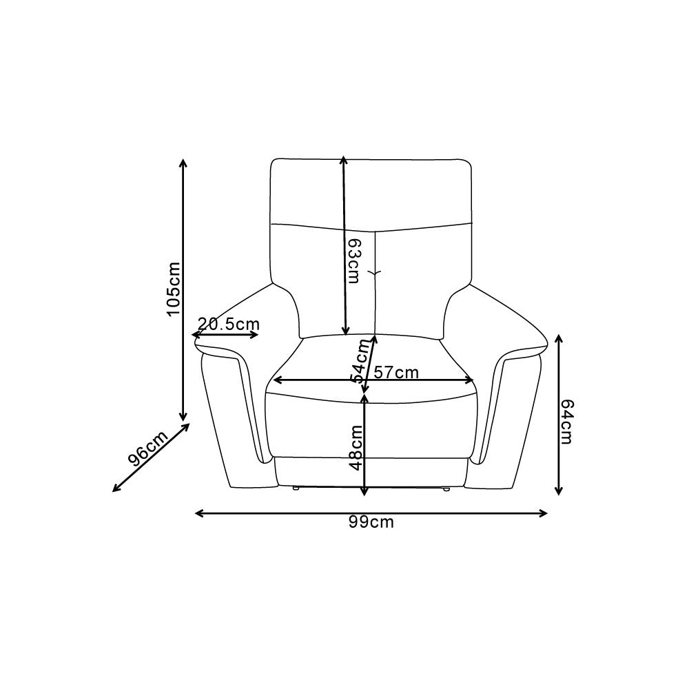 Set divani Elysio 2 e 3 posti e poltrona con recliner elettrici in tessuto G093 sabbia