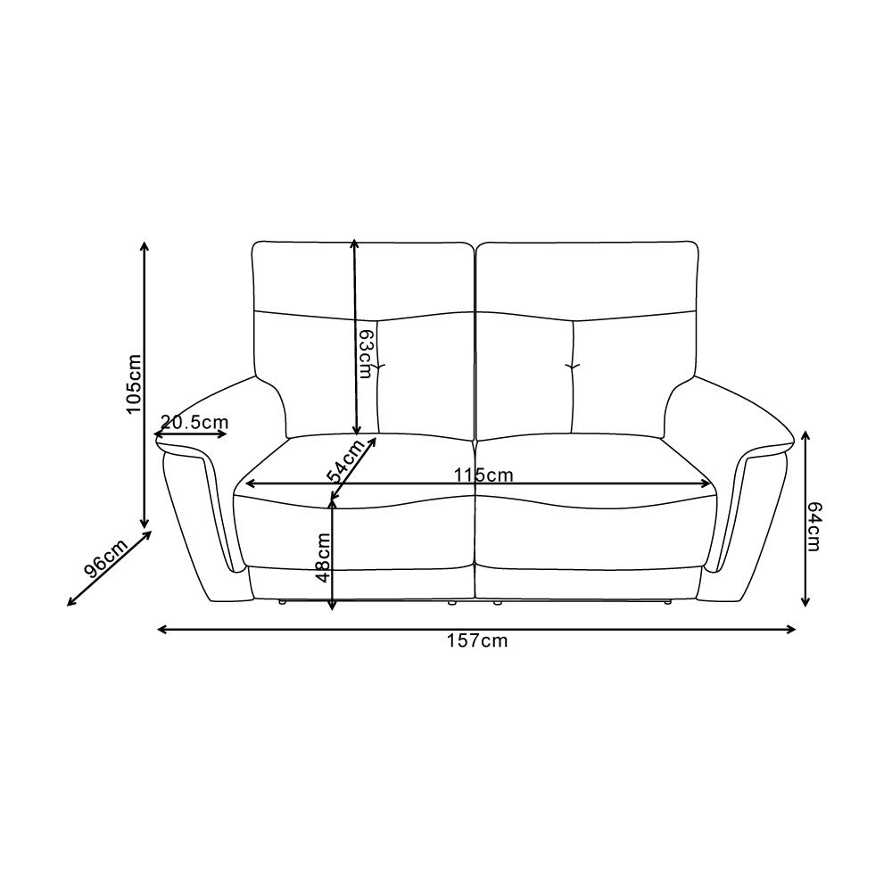 Set divani Elysio 2 e 3 posti e poltrona con recliner elettrici in tessuto G093 sabbia