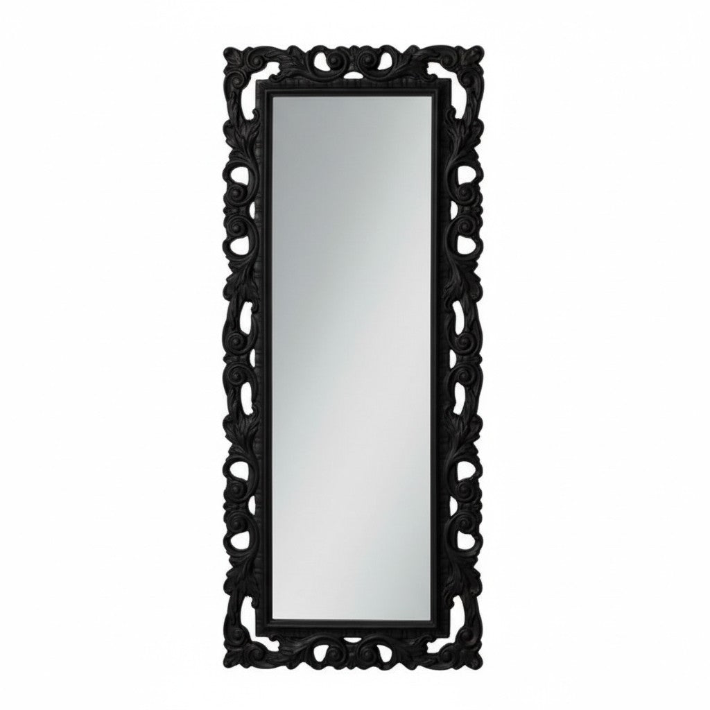 Specchiera Anna in espanso con cornice nero lucido