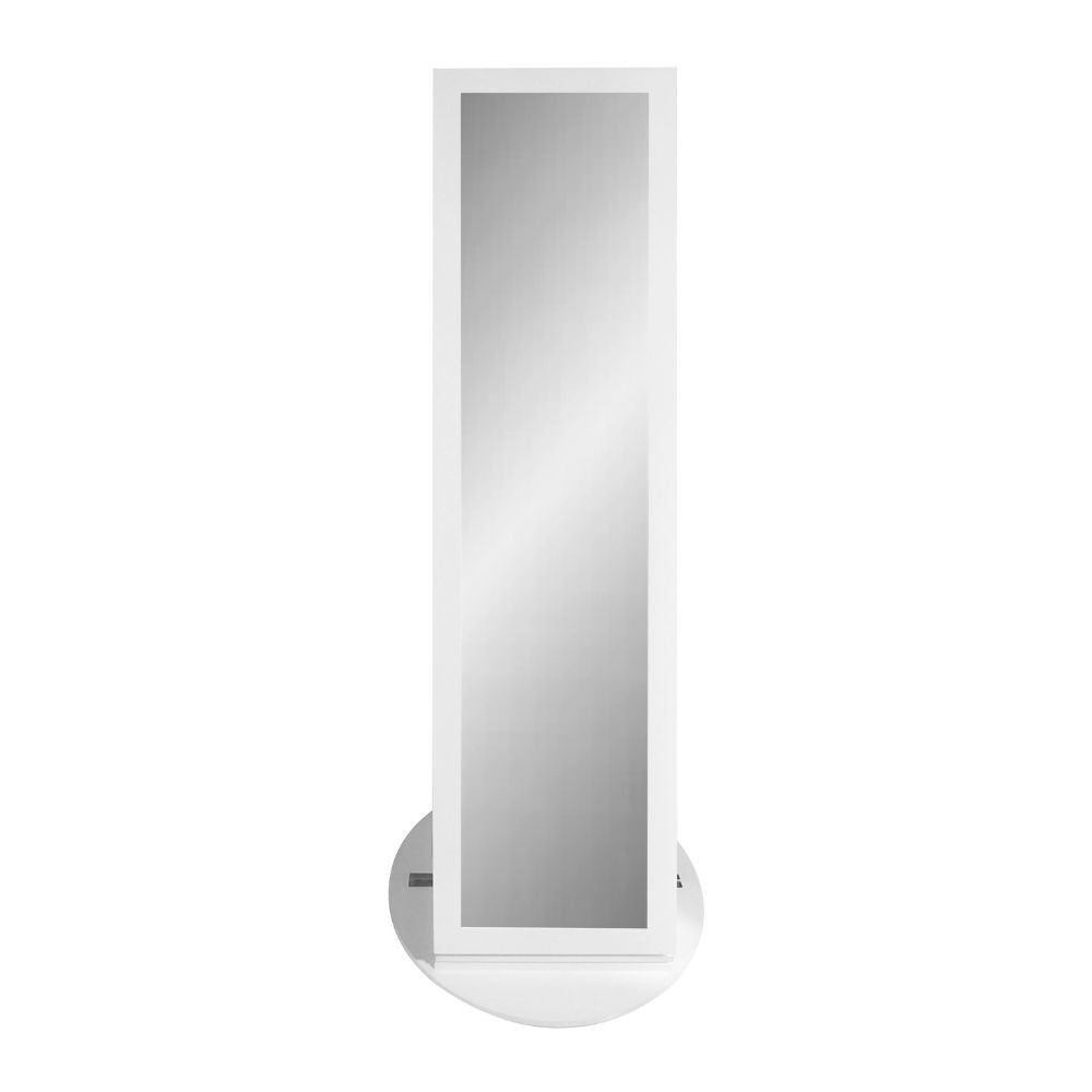 Specchiera Gulli con contenitore porta oggetti e ripiani posteriori con luce