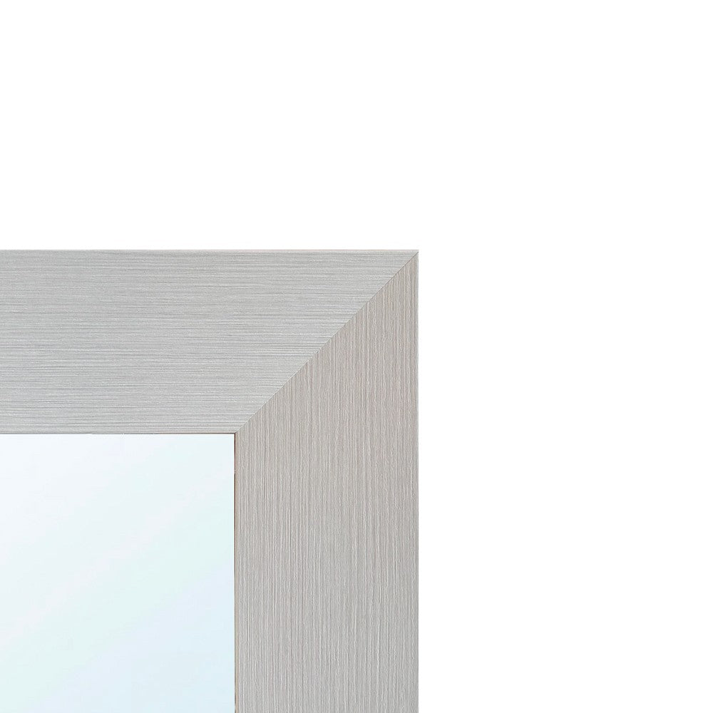 Specchiera Loto rettangolare con cornice larice beige 102x65 cm.