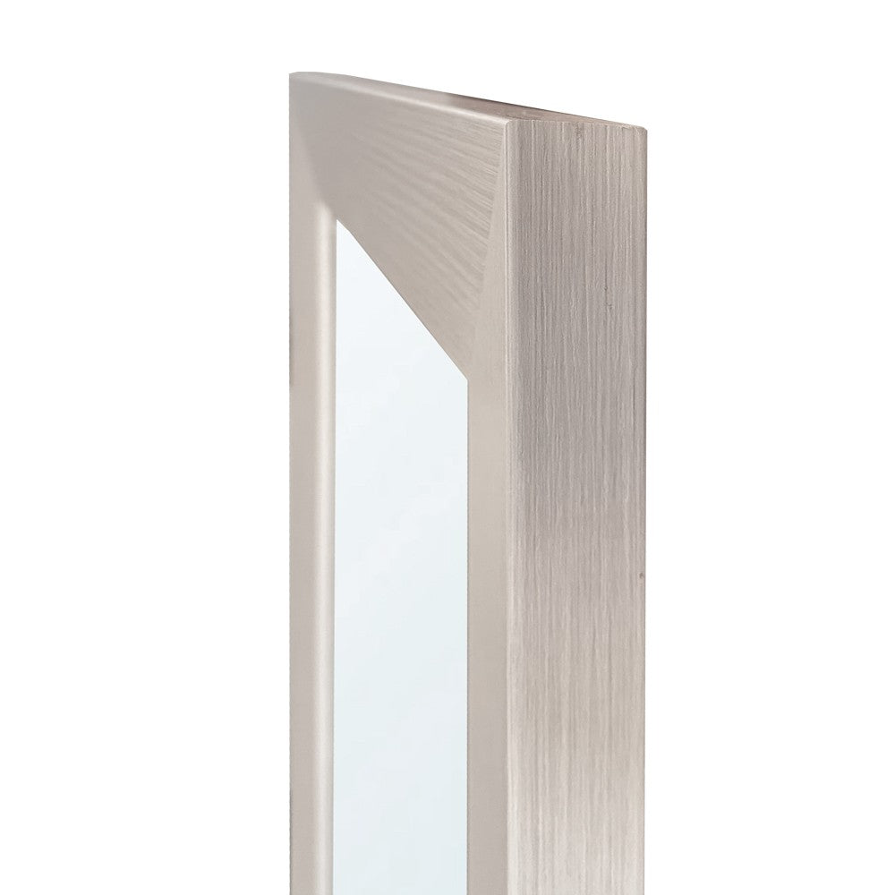 Specchiera Loto rettangolare con cornice larice beige 102x65 cm.