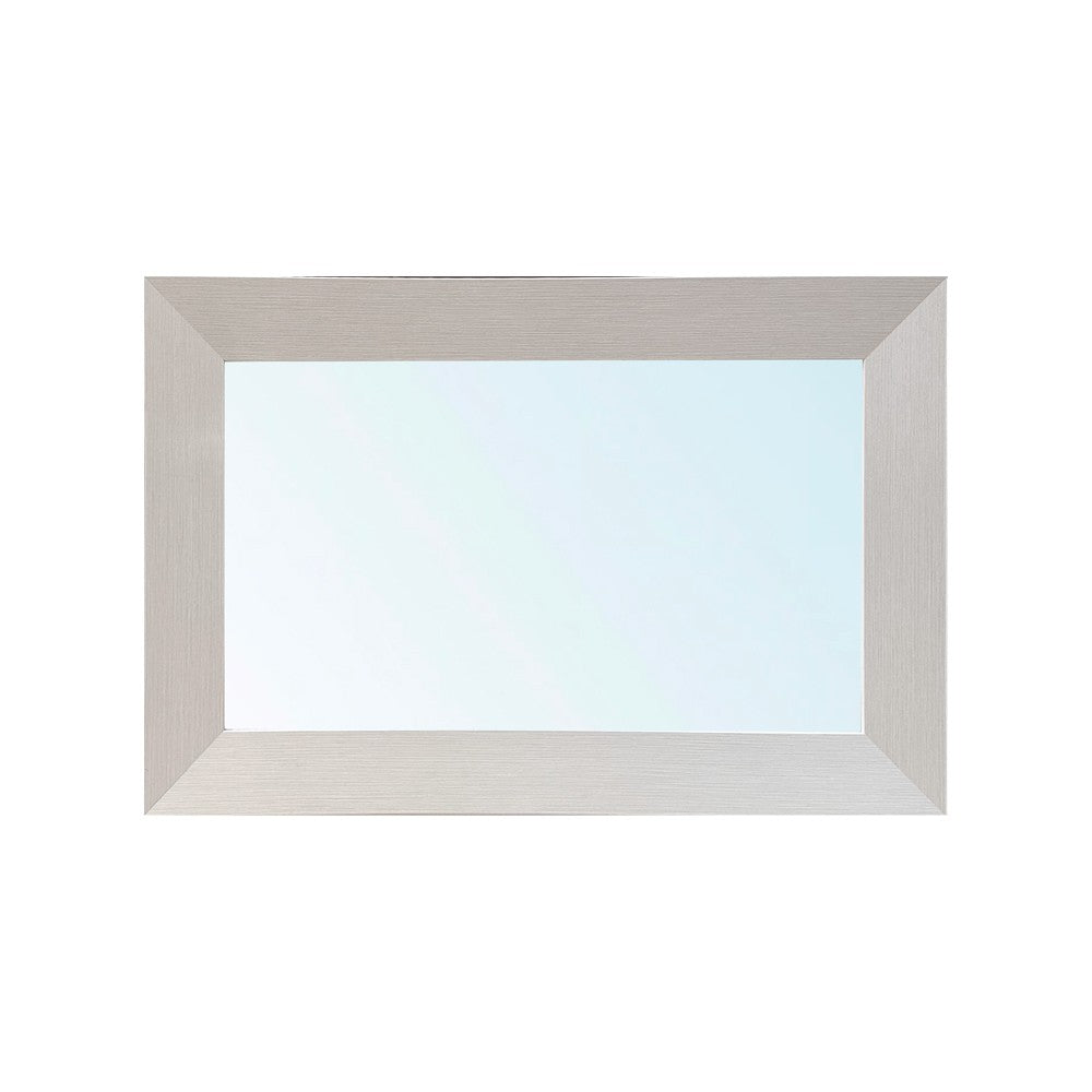 Specchiera Loto rettangolare con cornice larice beige 102x65 cm.