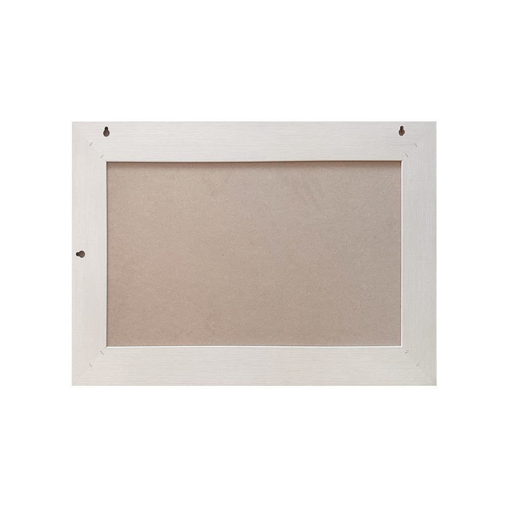 Specchiera Loto rettangolare con cornice larice beige 102x65 cm.
