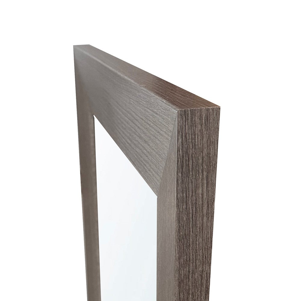 Specchiera Loto rettangolare con cornice larice grigio 102x65 cm.