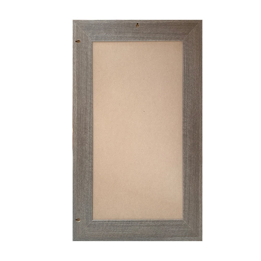 Specchiera Loto rettangolare con cornice larice grigio 102x65 cm.