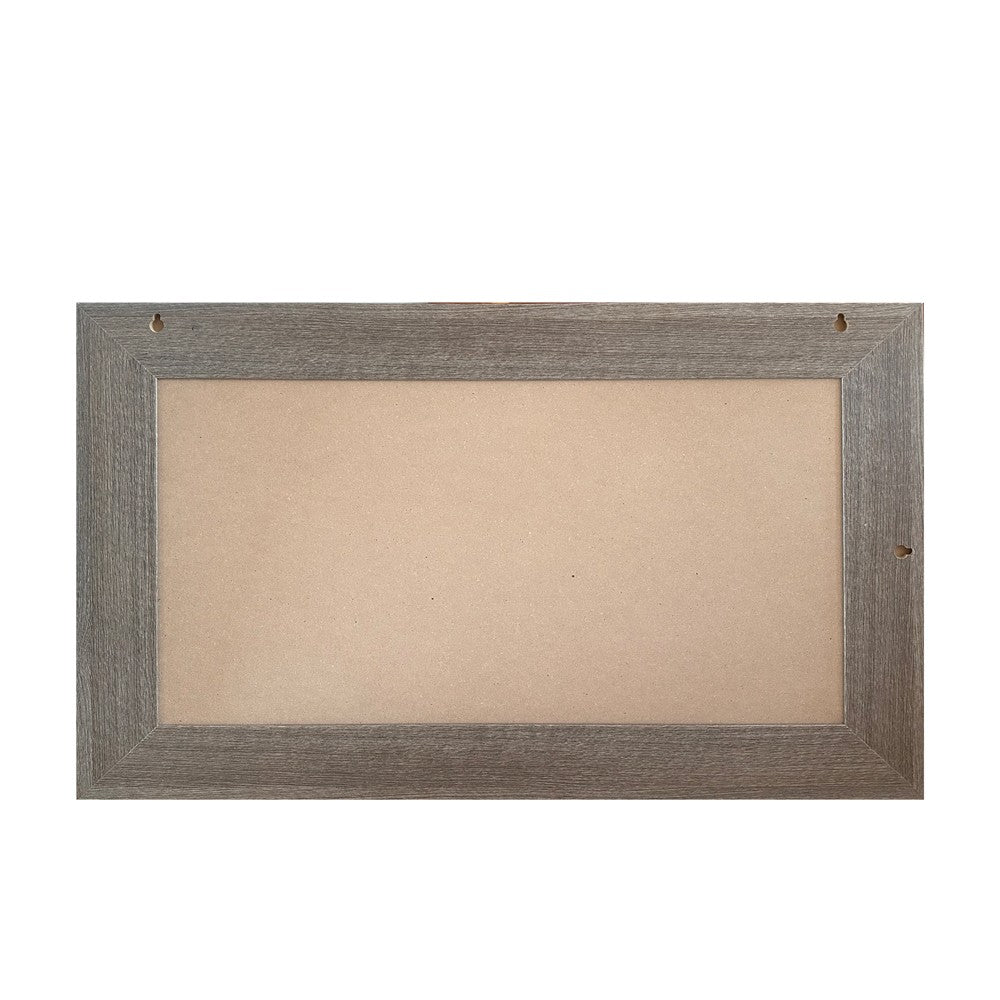 Specchiera Loto rettangolare con cornice larice grigio 102x65 cm.