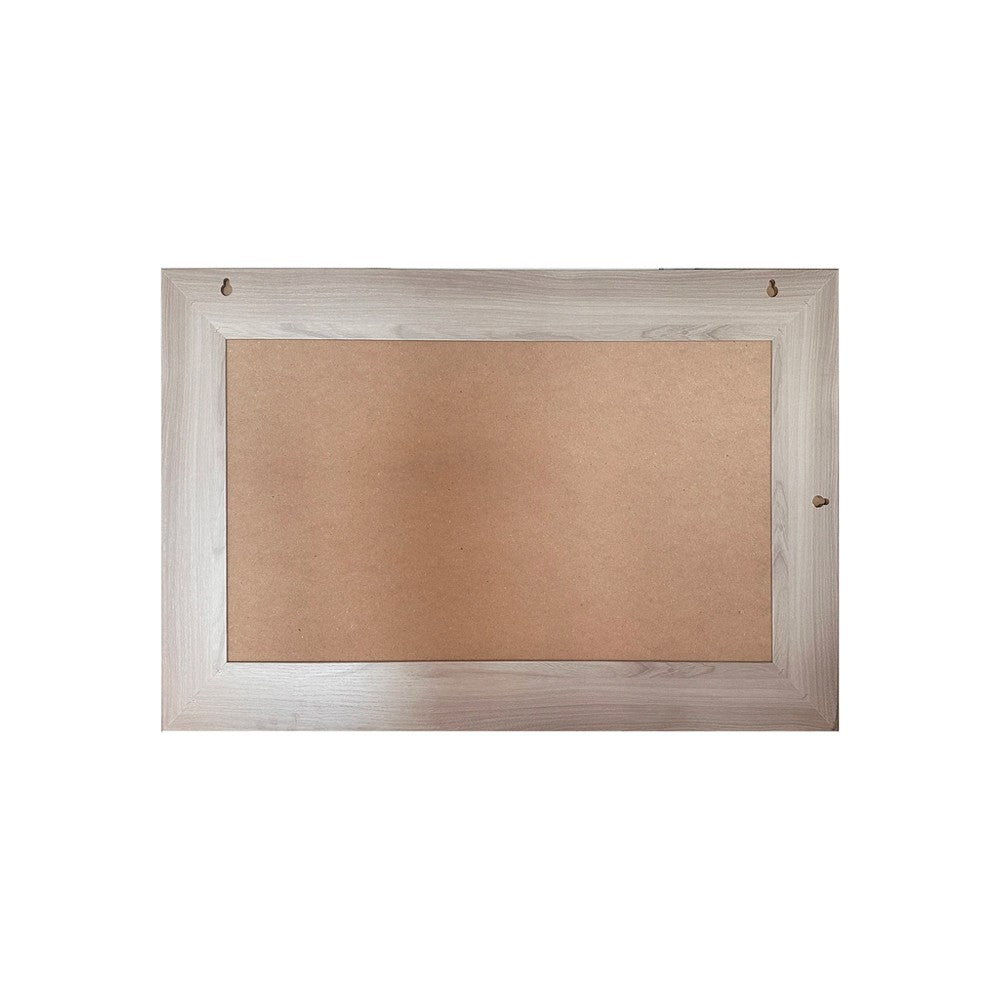 Specchiera Loto rettangolare con cornice olmo natura 102x65 cm.