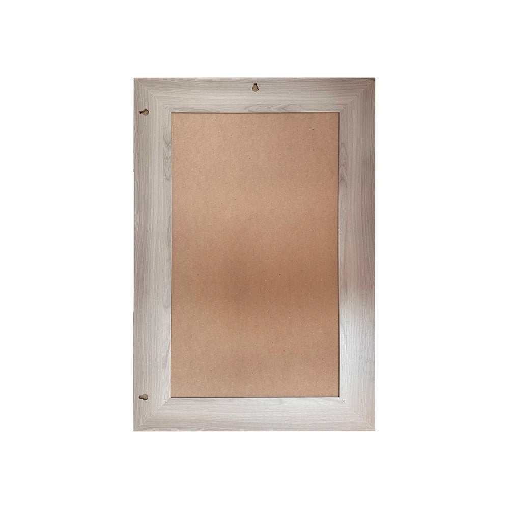 Specchiera Loto rettangolare con cornice olmo natura 102x65 cm.