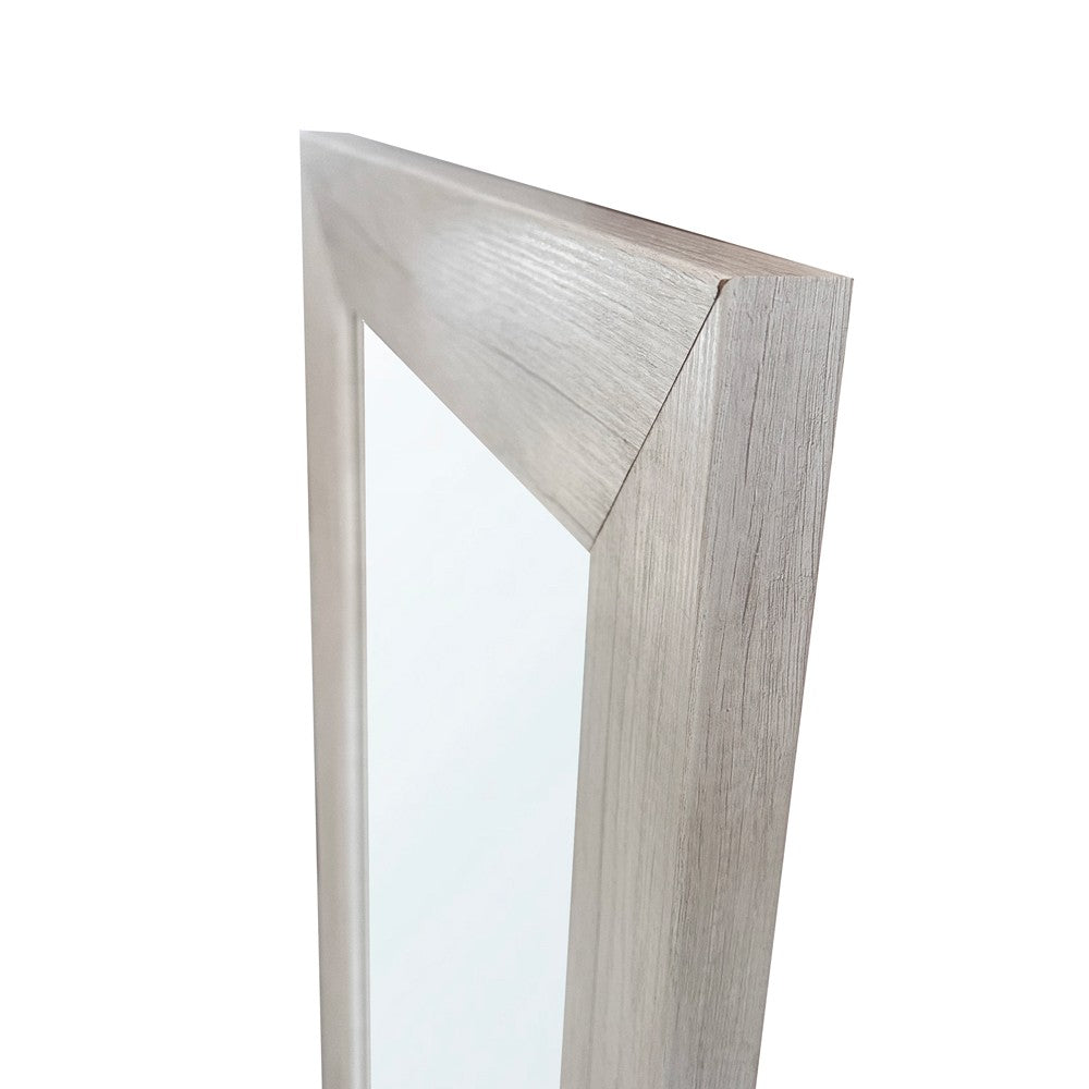 Specchiera Loto rettangolare con cornice quercia bianco 102x65 cm.