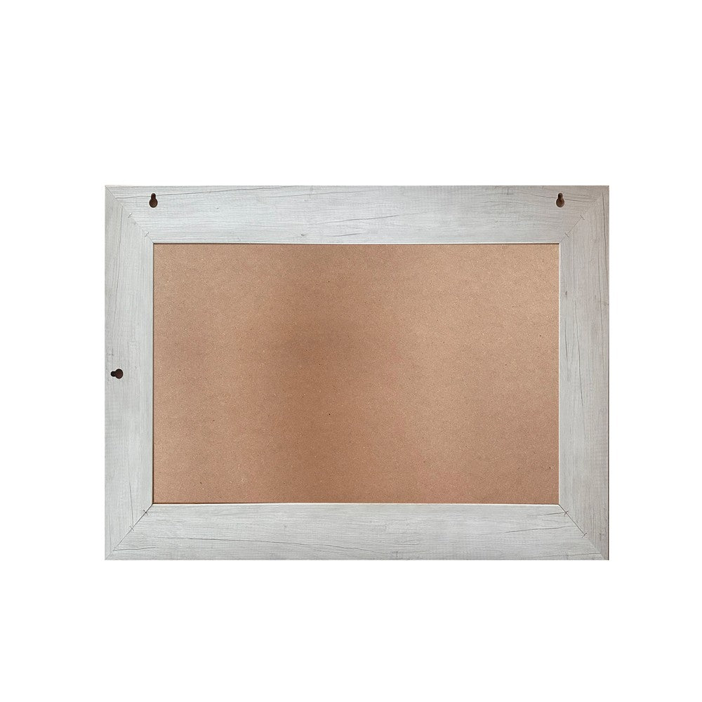 Specchiera Loto rettangolare con cornice quercia bianco 102x65 cm.