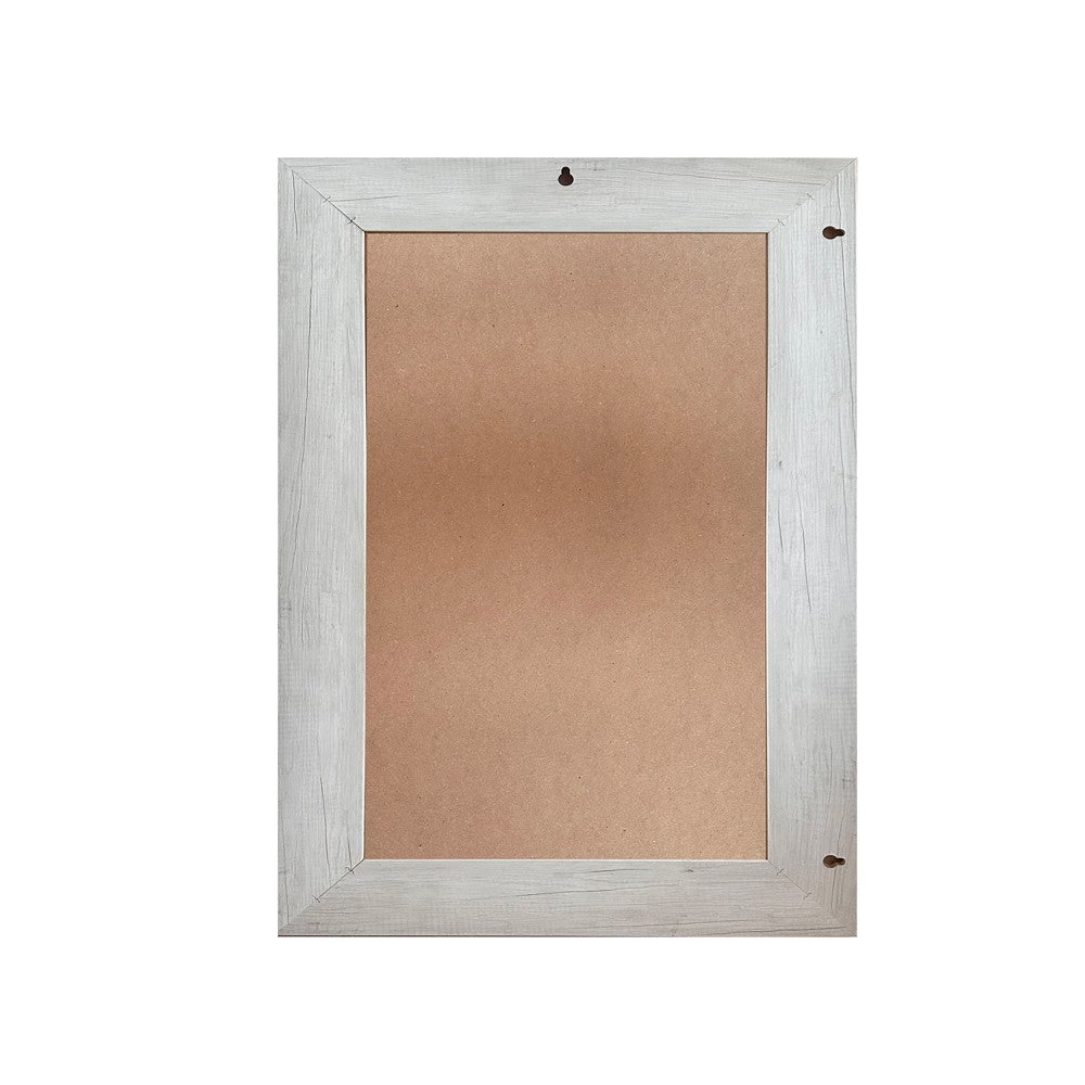 Specchiera Loto rettangolare con cornice quercia bianco 102x65 cm.