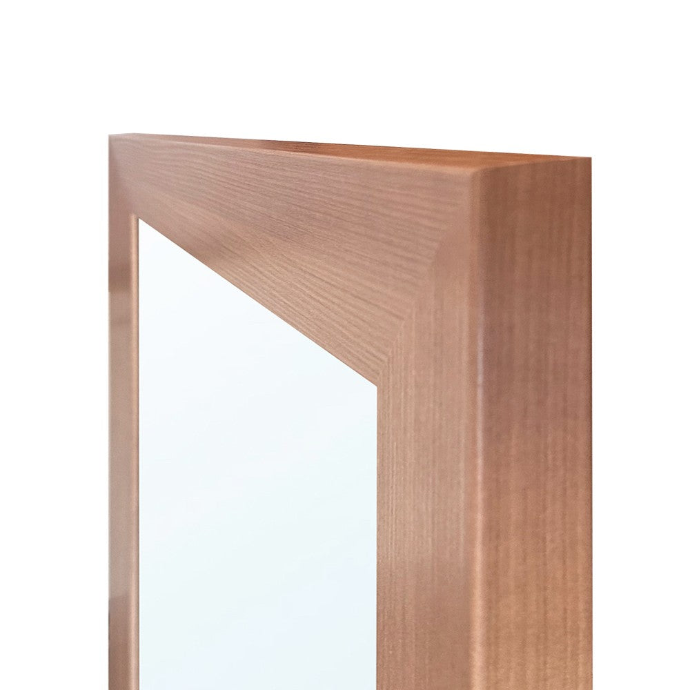 Specchiera quadrata Plana 90x90 cm con cornice in larice cherry