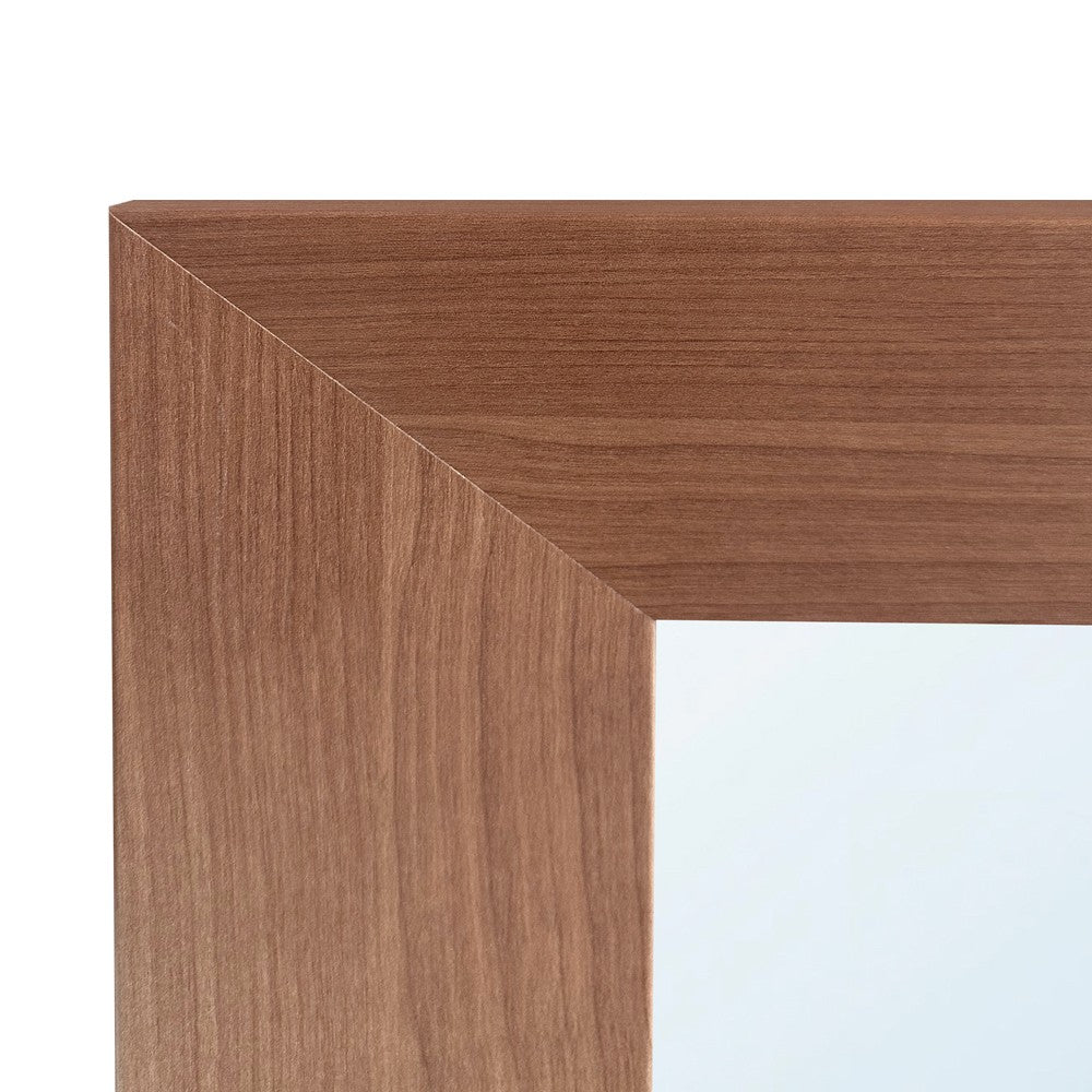 Specchiera quadrata Plana 90x90 cm con cornice in larice cherry