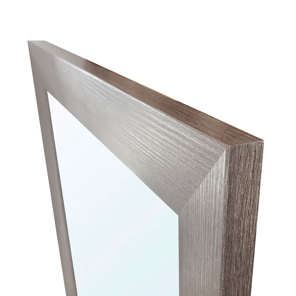 Specchiera quadrata Plana 90x90 cm con cornice in larice grigio
