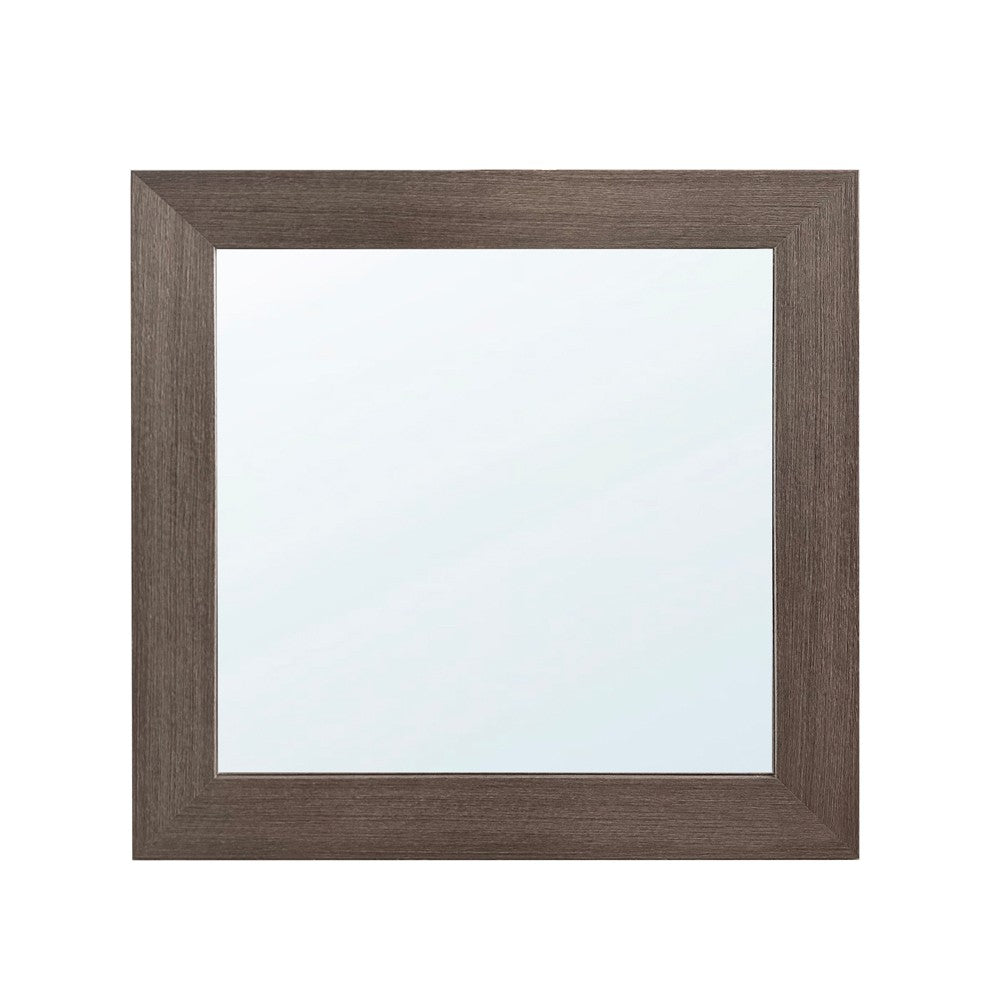 Specchiera quadrata Plana 90x90 cm con cornice in larice grigio