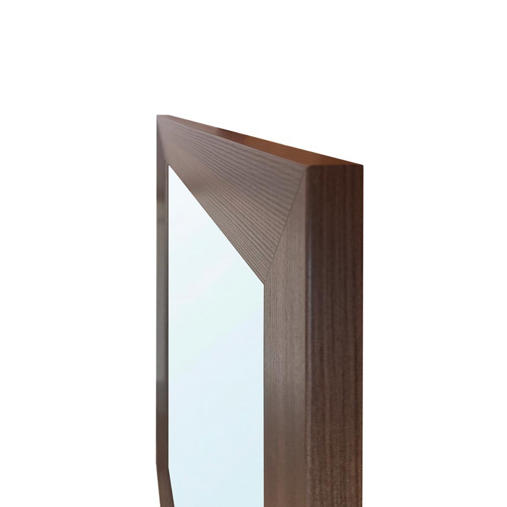 Specchiera quadrata Plana 90x90 cm con cornice in olmo dark