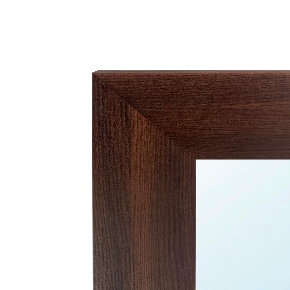 Specchiera quadrata Plana 90x90 cm con cornice in olmo dark