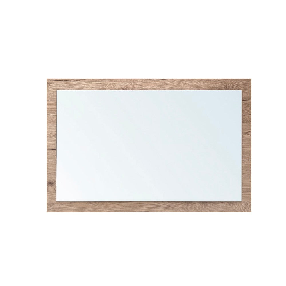 Specchiera rettangolare 0663 con cornice rovere 105x60 cm.