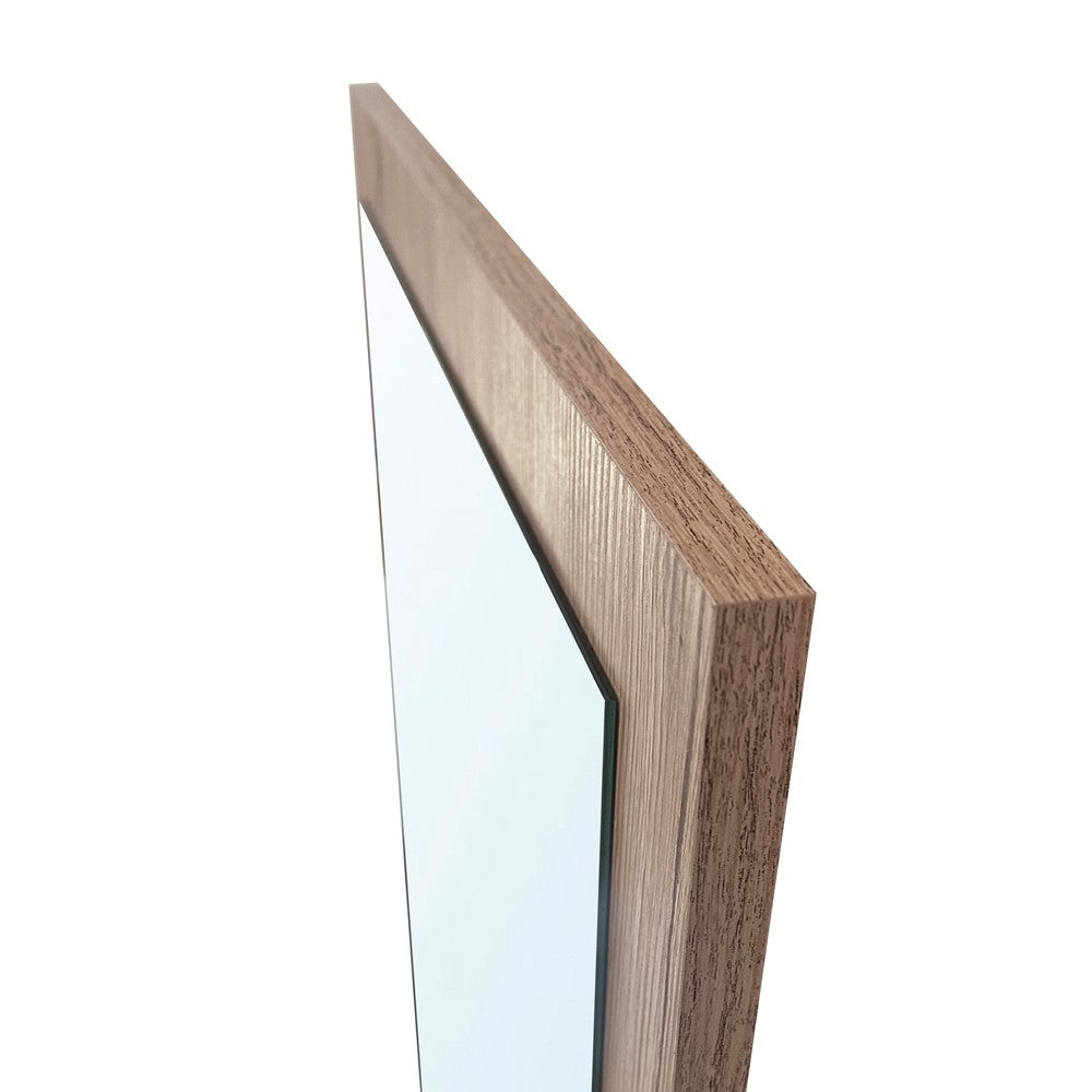 Specchiera rettangolare 0663 con cornice rovere 105x60 cm.