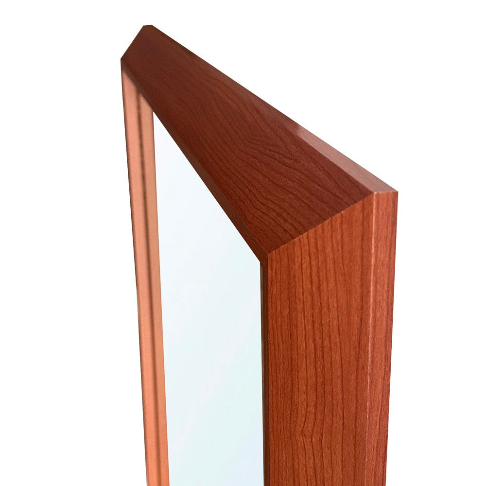 Specchiera SP49 rettangolare con cornice sintesi ciliegio 127x65 cm.