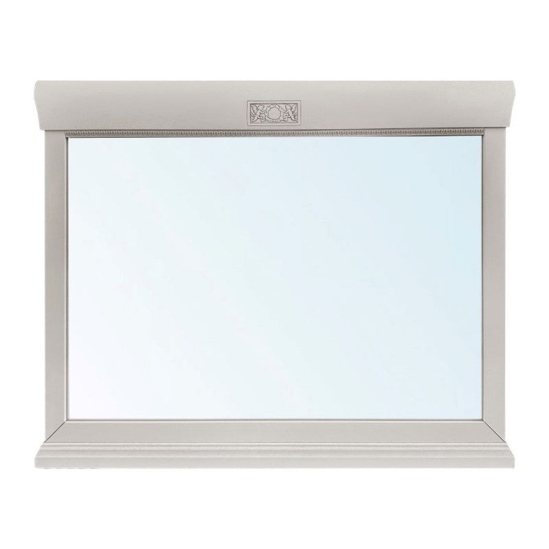 Specchiera Venere con cornice in legno dritta colore avorio