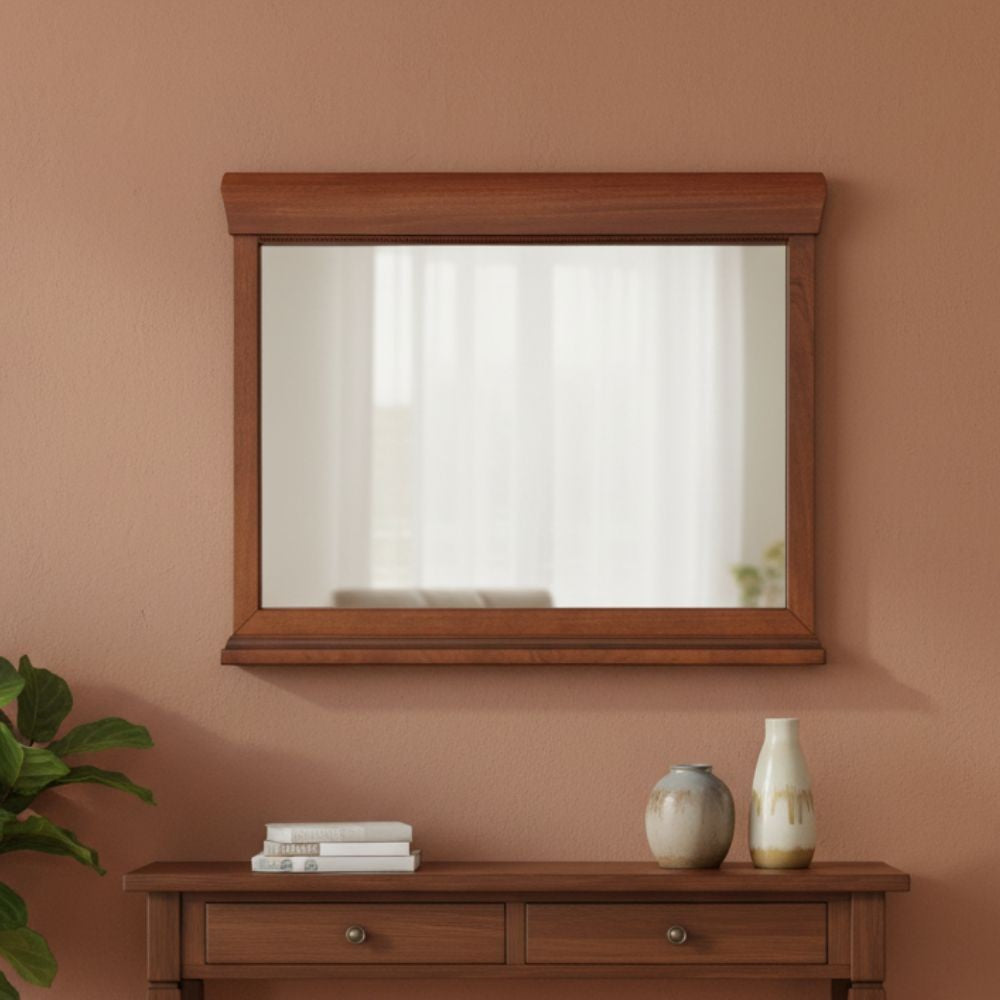 Specchiera Venere con cornice in legno noce