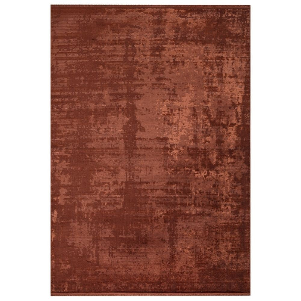 Tappeto antiscivolo vintage bambÃ¹ colore arancione tabacco 160x230
