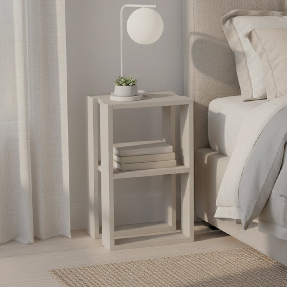 Tavolino comodino Lonie colore cashmere