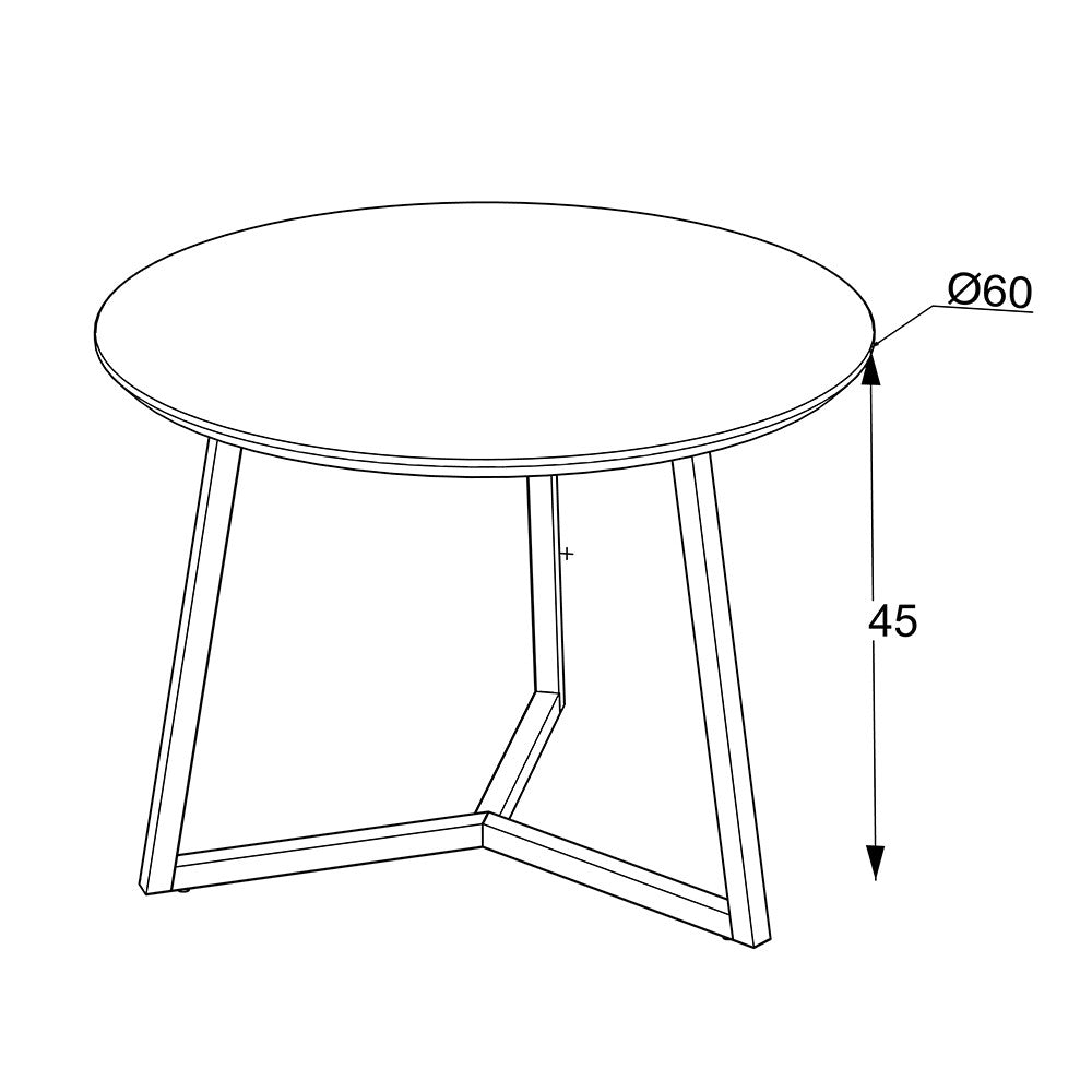 Tavolino da salotto Klint con piano effetto marmo nero arabesque e gambe nere