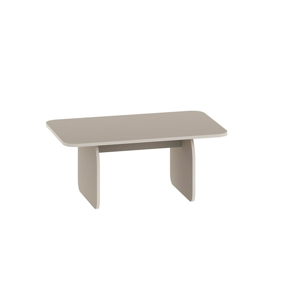 Tavolino da salotto Pietra con gambe a pannello piatto in colore cashmere