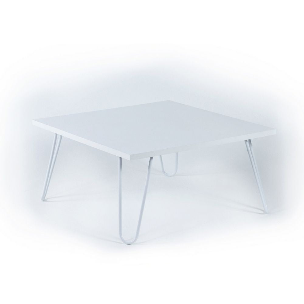 Tavolino da salotto quadrato bianco Illia 60x60 MT190403