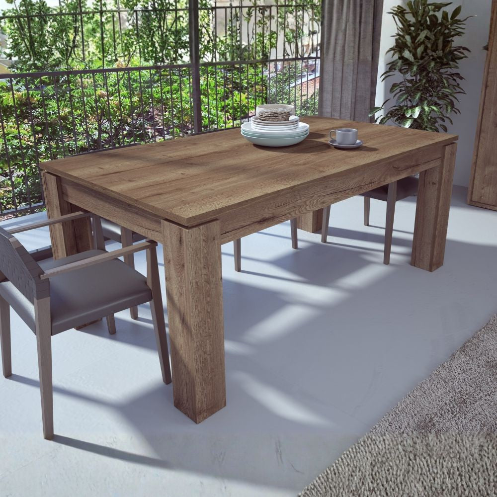 Tavolo allungabile 1485 con allunga centrale 190/235x 90x76 H cm. noce