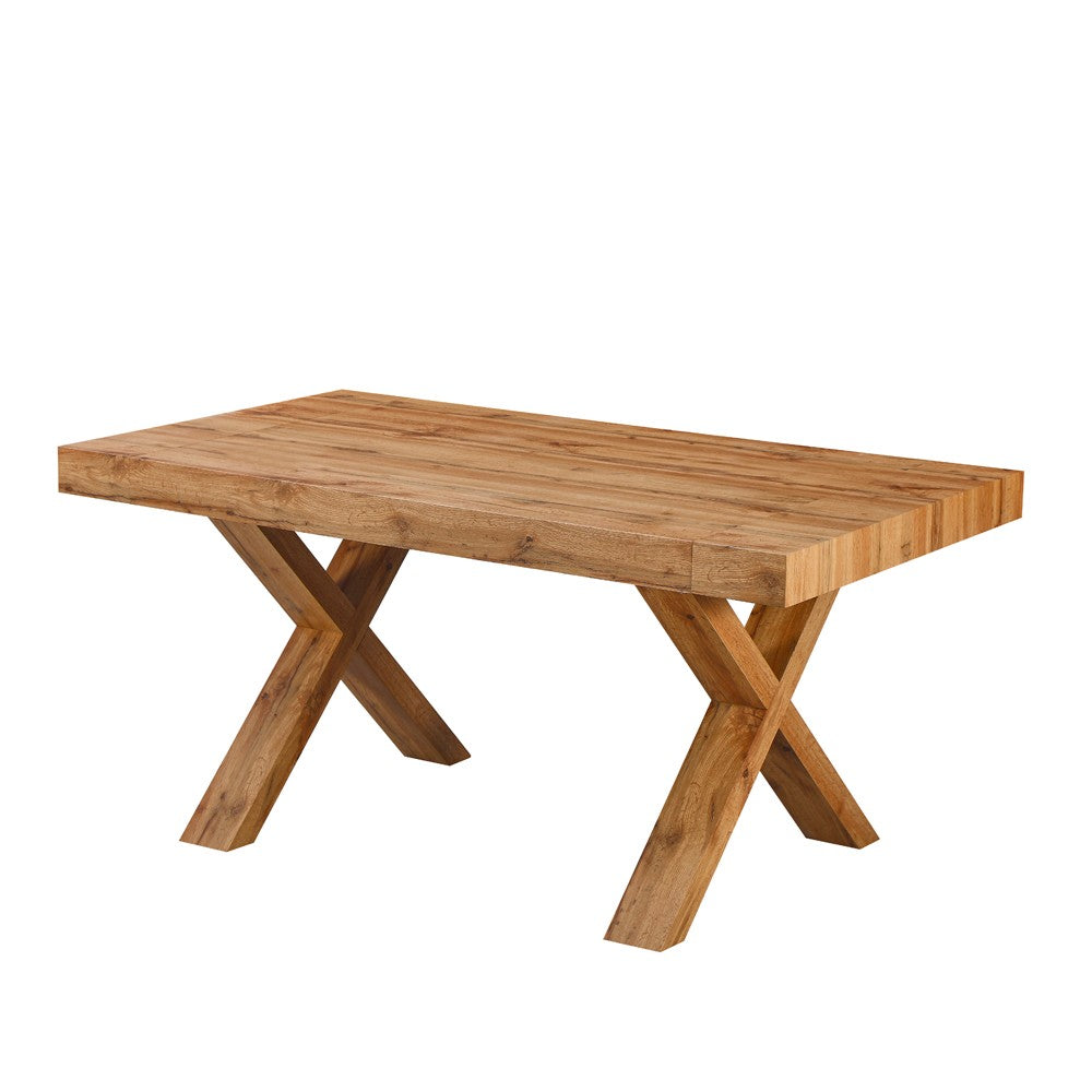 Tavolo allungabile Cindy Gondar con piano e gambe colore rovere