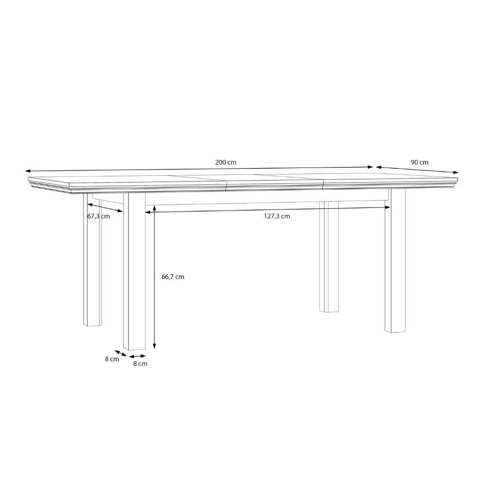 Tavolo allungabile Essenza con piano rovere e struttura grigio scuro