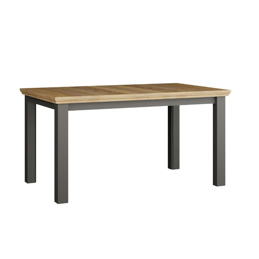 Tavolo allungabile Essenza con piano rovere e struttura grigio scuro
